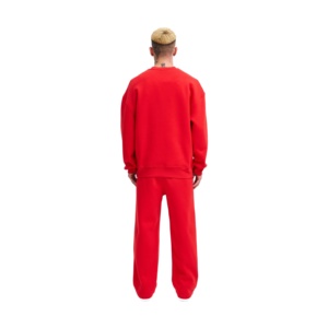 Luxury <b>Oversize</b> O Neck Sweatsuit 320 GSM Cotton Fleece Premium Heavy Streetwear Crewneck Jogger Set Custom <b>Sweatpants</b> and Hoodie - Product Image 3