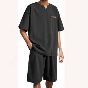 Traje de algodón con logotipo personalizado negro para hombre, moda personalizada para hombre, Jersey frontal de secado rápido, chándal, traje de algodón polar para hombre - Product Image 1