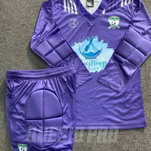 Maillot et short de gardien de but personnalisés à manches longues, rembourrés, en polyester 135 GSM, micro-mesh interlock, uniformes de gardien de but légers - Product Image 3