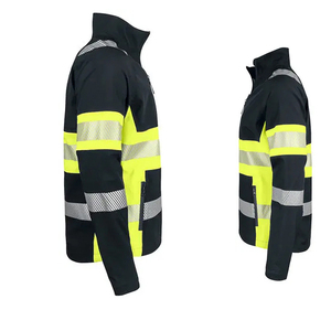 Chaqueta Bomber de Alta Visibilidad, Chaqueta de Seguridad Laboral Unisex de Dos Tonos, Alta Visibilidad Reflectante, Talla Grande, Poliéster Antibacteriano - Product Image 6