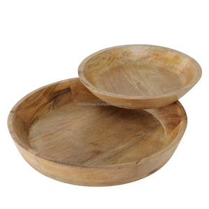 Cuenco de madera de Acacia de fondo plano de estilo japonés, vajilla de cocina para restaurante de hotel, ensaladera, cuenco de sopa de madera entera - Product Image 1