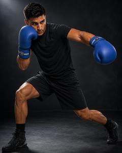 Guantes de Boxeo Azules Portátiles Profesionales Dumela International, Cuero Genuino, Personalizables, Alta Calidad, Entrenamiento Vertical - Product Image 5