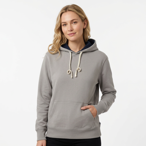 <b>Men's</b> Solid <b>Grey</b> French Terry <b>Hoodie</b> Pullover with Kangaroo Pocket Casual Autumn Sweatshirt - Product Image 5