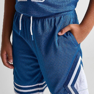 Shorts décontractés pour hommes de haute qualité, à taille mi-haute, avec cordon de serrage, en maille unie, séchage rapide, respirants, matière personnalisable, couleur unie - Product Image 1