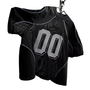 Maillot d'entraînement léger en mesh pour le football et le basketball, respirant, séchage rapide, t-shirt de sport athlétique, logo personnalisé - Product Image 2