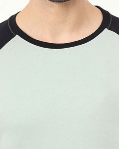 Ensemble T-shirt et short en coton pour homme, col rond, manches raglan, respirant, décontracté, pour l'été, avec impression de lettres sur le devant - Product Image 6