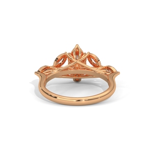 Anillo de Moissanita Marquise en Oro Rosa, Corte Ovalado, Anillo de Boda, Joyería de Compromiso Vintage - Product Image 4