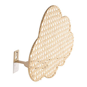Delicate Woven Cloud <b>Light</b> Accent Piece rattan decorate kid Natural Material For <b>Nursery</b> Room Wall Hanging Decorate Item - Product Image 2