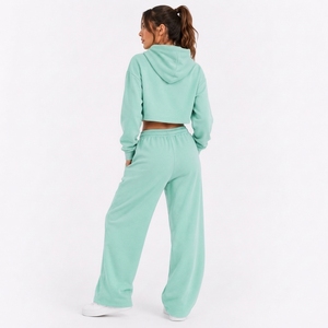 Womens Cozy Casual Two Piece Matching <b>Set</b> Soft Sweatshirt And Relaxed Pants For Daily Comfort - Product Image 2