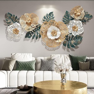 Luxury Modern Metal <b>Leaf</b> & Floral <b>Wall</b> Art Handicrafts From India for Home <b>Decor</b> Amazing Living Room Bedroom Hall Deco Item - Product Image 1