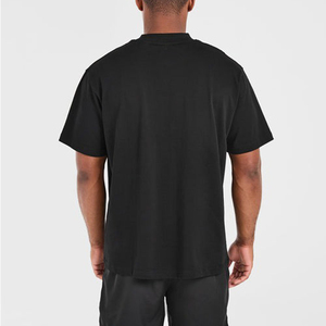 เสื้อยืดโอเวอร์ไซส์ผู้ชาย 200 กรัม ผ้าฝ้าย 100% เนื้อหนา ทรงหลวม ไหล่ตก แขนสั้น สั่งทำได้ ระบายอากาศดี แฟชั่นแนวสตรีท เสื้อยืด OEM - Product Image 4