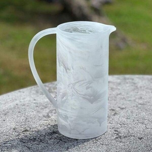 Carafe à eau en résine polyester de conception classique, motif tourbillon abricot, lavable au lave-vaisselle, écologique, portable, grande capacité pour la bière - Product Image 6