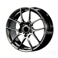 5 jantes en aluminium forgé à rayons croisés fins pour BS RF, revêtement poudré chromé, noir mat, argent brossé, argent poli