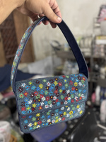 Tas Selempang Wanita Gaya Bohemian India Buatan Tangan, Tas Clutch Pesta Belanja Malam Hari Berhias Manik-Manik Desainer oleh Guru Kirpa Export