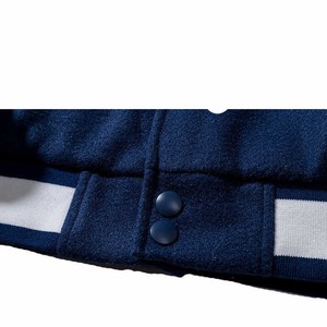 Wholesale Custom Patches embroidery logo <b>men</b> <b>leather</b> sleeve baseball letterman varsity <b>jacket</b> for <b>men</b> in reasonable price - Product Image 4