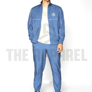 Wholesale Custom Casual Solid Breathable Lightweight Nylon Polyester Two Piece Windbreaker Tracksuits for <b>Men</b> Plus Size - Product Image 3