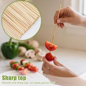 200 Spiedini di Bambù da 30 cm per BBQ, Antipasti, Frutta, Cocktail, Fontana di Cioccolato, Grigliate, Cucina, Artigianato e Feste - Product Image 2