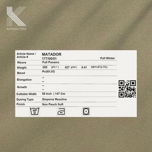 Tissu Panama en Polycoton 285 GSM, Tissage Lourd Uniforme en Panier, Fournisseur en Gros OEM ODM - Product Image 4