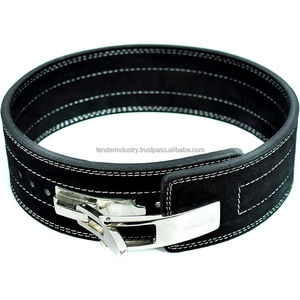 Boucle à levier fabriquée Ceinture d'haltérophilie en cuir de vachette pour la gymnastique Ceinture de trempage d'haltérophilie - Product Image 3