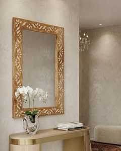 Decorative Bone Inlay <b>Framed</b> Glass Wall Mirrors Luxury Modern Design Wedding Living Room Bathroom Decor Customizable Color Size - Product Image 1