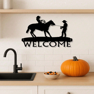 CIFbuy Tableros Decorativos de Pared con Letras Bordadas Estilo Vintage Occidental para Sala de Estar, Entrada, Dormitorio, TikTok - Product Image 4