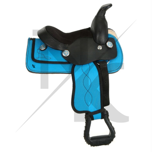 Selle de ranch western en cuir de vachette véritable, équipement d'équitation, fabricant, logo personnalisé, ensemble de matériel d'équitation tout-terrain, OEM - Product Image 5