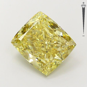 Diamante Cultivado en Laboratorio con Certificación IGI, Corte Cojín de 4.06 CT, Color Amarillo Intenso Fantasía, Claridad VS1, CVD LG 593367070, Joyería ROYAL GEMS - Product Image 1