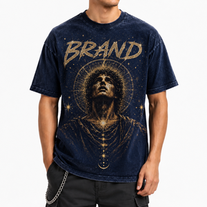 T-shirt Homme Oversize Vintage Lavé 100% Coton Lourd 230 GSM Personnalisable Impression Sérigraphique Streetwear Vierge OEM - Product Image 2