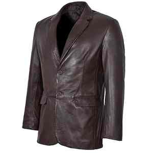 Blazers de cuero para hombre de alta calidad, diseño moderno, personalizados, de cuello en V, de última moda. - Product Image 3