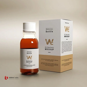 Emballage personnalisé pour bouteille de boisson à base de plantes Jamu avec impression numérique sur papier et carton, logo personnalisé - Product Image 1