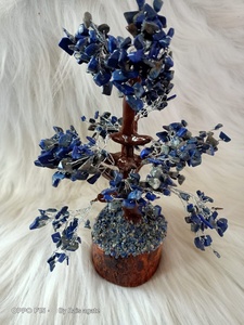 Árbol de piedras preciosas de lapislázuli de alta calidad, cuentas 500, venta al por mayor, árbol curativo Natural, Chips de cristal decorativos, árbol para meditación - Product Image 2