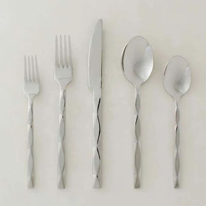 Premium Modern Design Metal <b>Flatware</b> Set Spoon Fork Knife Stainless Steel Dishwasher Safe Lightweight Tableware for Family - Product Image 3