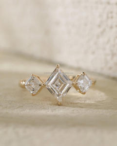 IGI/GIA Lab Grown Cut Diamond Vintage 14K Rose Gold Unisex Boda/Aniversario/Anillo de fiesta Anillo de compromiso de corte fino para Unisex - Product Image 3