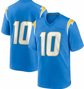 Custom Royal Blue American Football Jersey V Neck Team Uniform OEM Private <b>Label</b> Custom <b>Name</b> Number Sublimation Wholesale - Product Image 1