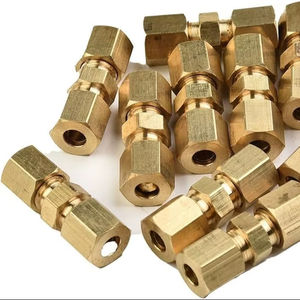 Conexiones de compresión de bronce para mangueras y tuberías de aire, línea de freno flexible forjada de baja presión, OEM, hexagonal, ODM - Product Image 1