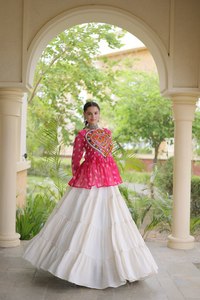 Último Diseño de Lehenga Choli para Navratri, Venta al por Mayor de Trajes Étnicos para Baile Garba, Ropa Festiva India, Chaniya Choli de Algodón al por Mayor - Product Image 2