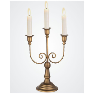Modern Luxury Gold Aluminum Candelabra Candle Holder with Crystal <b>Ornaments</b> Handmade Christmas <b>Wedding</b> Centerpiece - Product Image 5