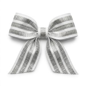 Cinta Metálica Plateada Lurex de 25 mm de Neelkamal Industries, Cinta Tejida con Rayas Blancas para Adornos de Prendas y Accesorios de Moda - Product Image 5