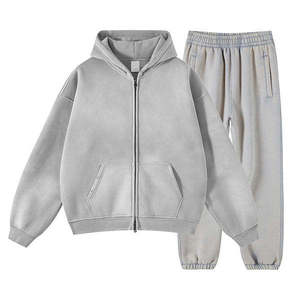 Ensemble de survêtement léger réversible à capuche et cordon de serrage pour l'hiver, style streetwear, prix de gros, vêtements de sport athlétiques - Product Image 1