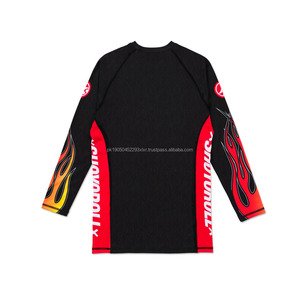 Venta caliente al por mayor de alta calidad Jiu Jitsu Rash Guard personalizado de manga larga MMA compresión Rash Guard para hombres - Product Image 1