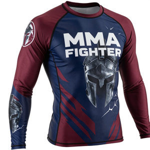 Rashguard Ligero de Secado Rápido, de la Mejor Calidad, con Estampado por Sublimación, Elástico, para Gimnasio y MMA - Product Image 1