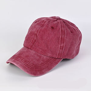 Gorra de Béisbol Personalizada de Alta Calidad para Mujer, Bordada, de Perfil Bajo, de Sarga de Algodón, Lisa, Desgastada, con Logotipo - Product Image 1