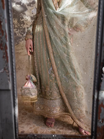 Gaun Pengantin Wanita Organza Modern India Pakistan Bordir Dupatta Panjang Reguler Anti Kusut Cepat Kering Menyerap Keringat