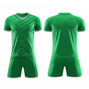 Ensemble de maillots de football pour hommes, blanc et bleu, imprimé géométrique, col en V, manches courtes, maille respirante, coupe régulière, toutes saisons - Product Image 5