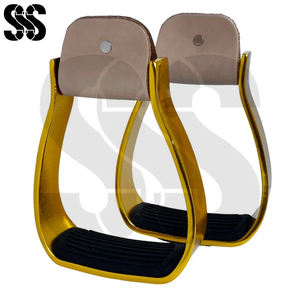 Estribos Clásicos para Caballos de Estilo Western - Acero Suave Resistente con Recubrimiento de Cromo, Equipo Ecuestre de Alta Calidad, Colores Personalizados - Product Image 2