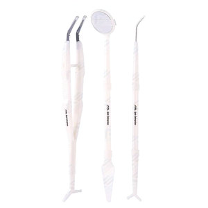 Juego de herramientas dentales con mango hueco, kit básico de instrumentos de higiene dental, instrumentos médicos, instrumentos quirúrgicos dentales - Product Image 1