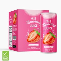 Voor VINUT Vietnam Fabriek 320ml Kokos Sprankelende Sap Zuurzak Passievrucht Mango Watermeloen Ananas Fruit Groente Sap Privé