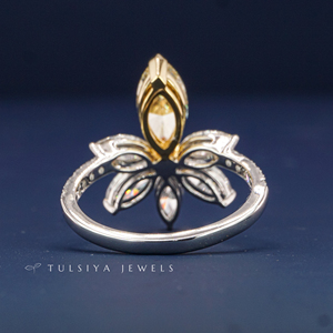 แหวนเพชรทองคำแท้ 14K สำหรับผู้หญิง แหวนหมั้นเพชรเลี้ยงในห้องปฏิบัติการ ดีไซน์เรียบหรู ของขวัญเครื่องประดับชั้นดี - Product Image 5