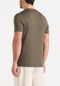 T-shirt à manches courtes pour homme, coupe classique, col rond, jersey décontracté, logo personnalisé imprimé sur le devant - Product Image 2