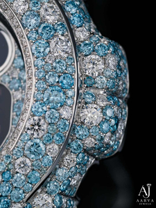 Reloj Mecánico de Alta Calidad con Incrustaciones de Diamantes Azules y Blancos, Esfera Cuadrada, Estilo Joyería, para Regalo - Product Image 3